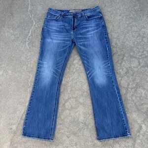 Rock & Roll Cowboy Double Barrel Jeans Men's 40x36 Blue Relaxed Bootcut Western